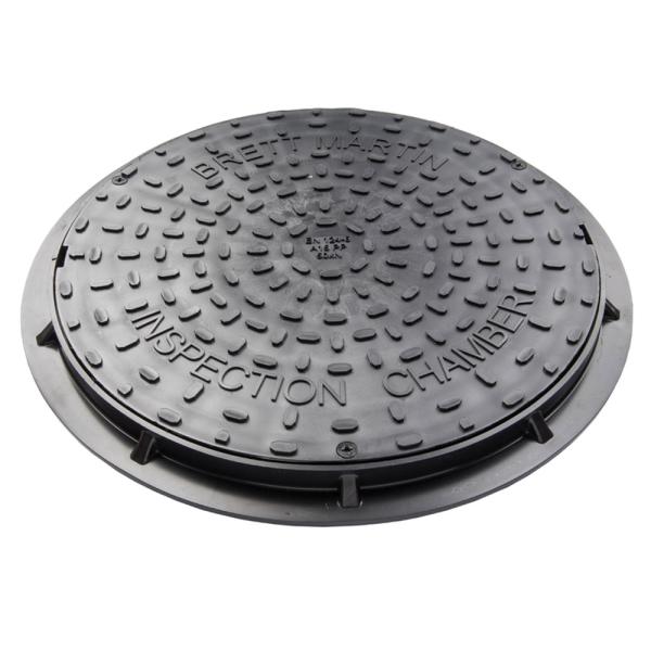Underground Drain 450mm Dia Secured Round Plastic Cover for Driveways